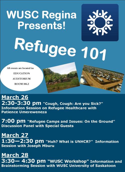 Refugee 101 March 26,27 & 28